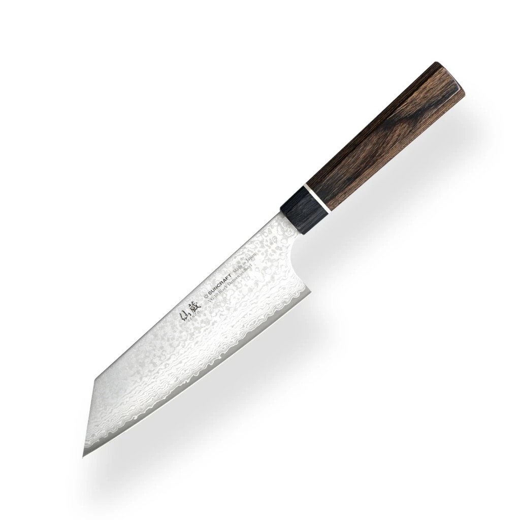 foto Japonsk� n�� Bunka Suncraft VG-10 Black Damascus 165 mm